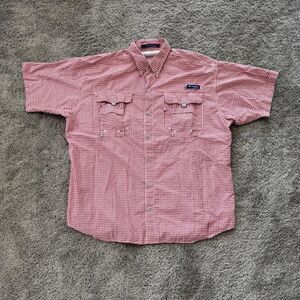 Columbia-sportswear Men's Pink and Red Shirt